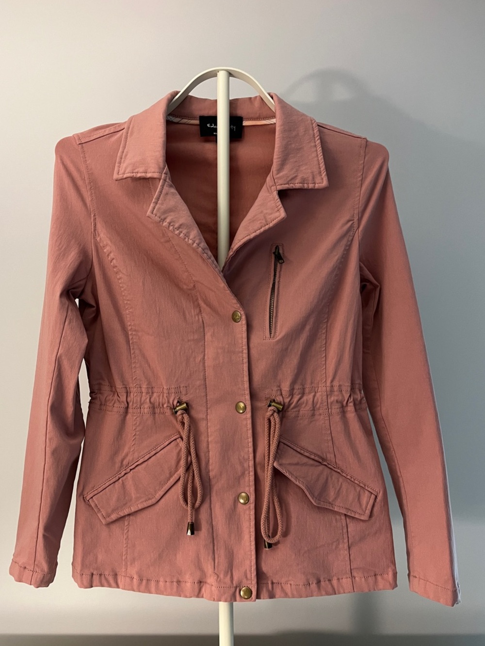 Women’s Utility Drawstring Jacket - Dusty Rose, Size Medium